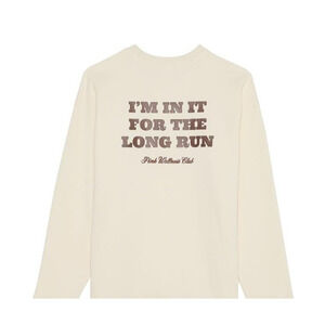 Victorias Secret PINK Womens Campus Cotton Long Sleeve Tee Beige Size XXL